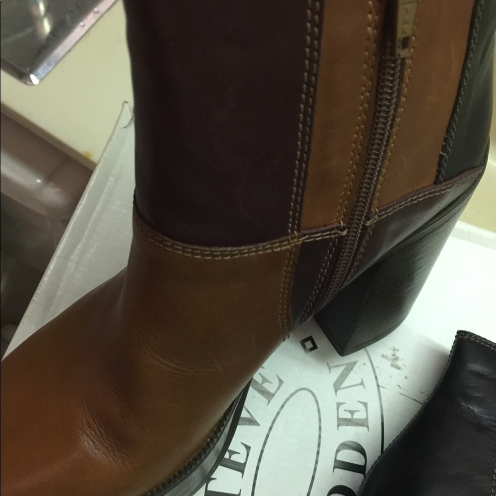 Retro vintage leather booties